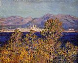 Claude Monet Antibes Seen from the Cape Mistral Wind painting